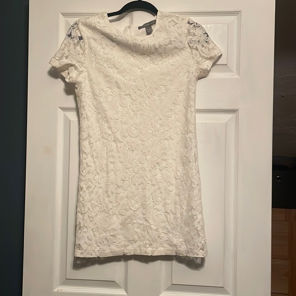 Small Charlotte Russe White Floral Mini Dress